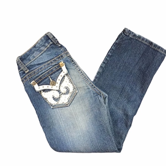 Request Straight Leg Faded Wash Denim Jeans 10 - Picture 1 of 4